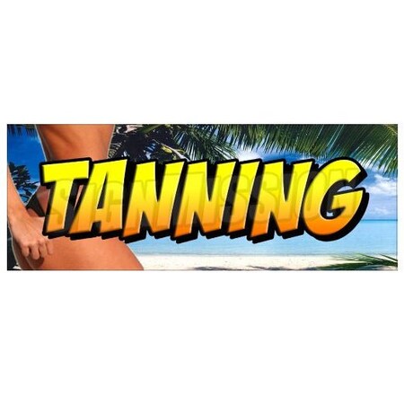 Signmission TANNING -Window Decal-beauty salon tan spa sign signs bed lotion oil, D-DC-24-Tanning D-DC-24-Tanning